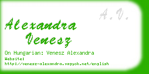 alexandra venesz business card